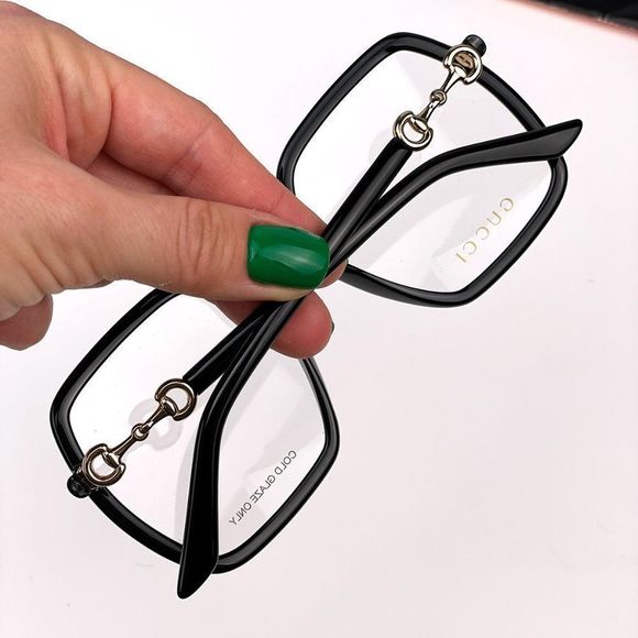 Gucci GG0890O 001 Eyeglasses Rectangle Black Women - Picture 3 of 10